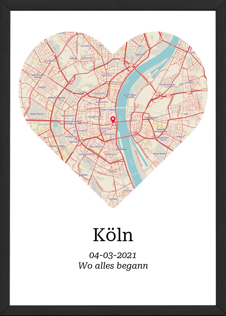 Geformte Stadtkarte