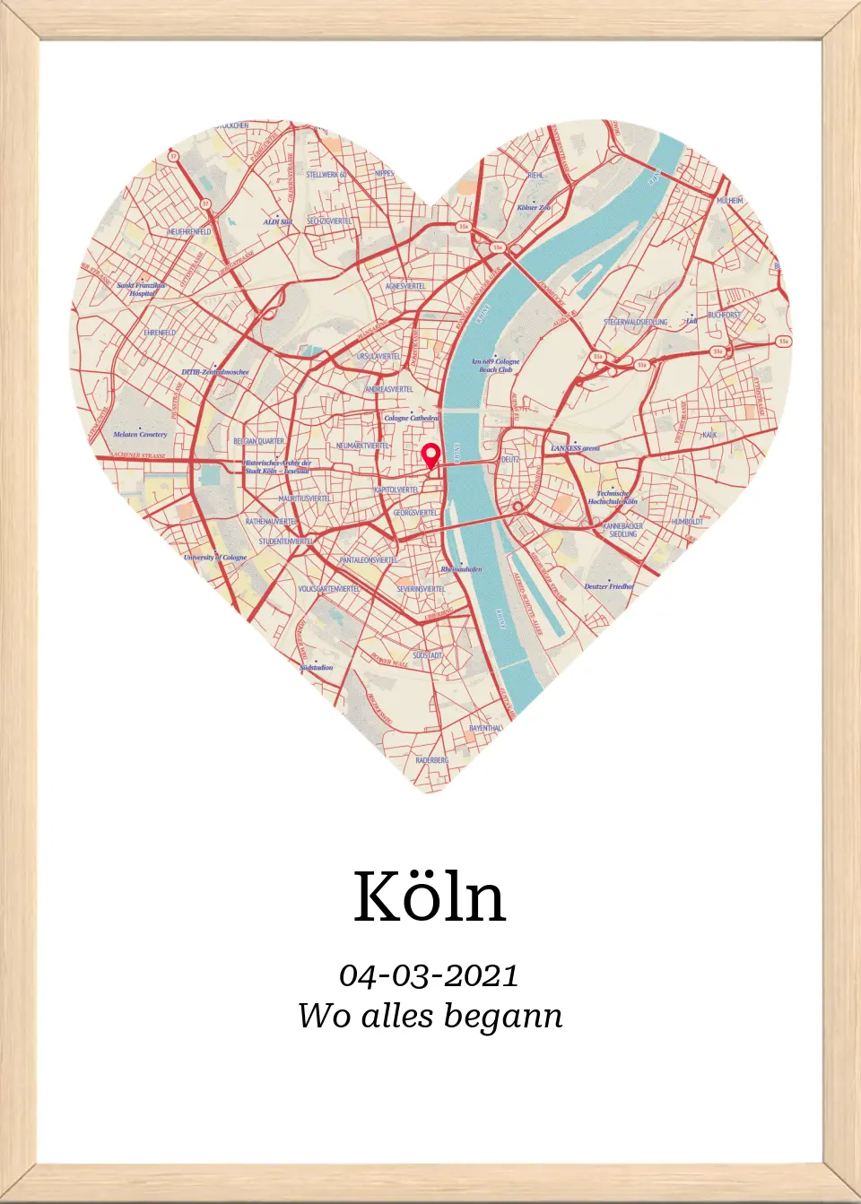 Geformte Stadtkarte