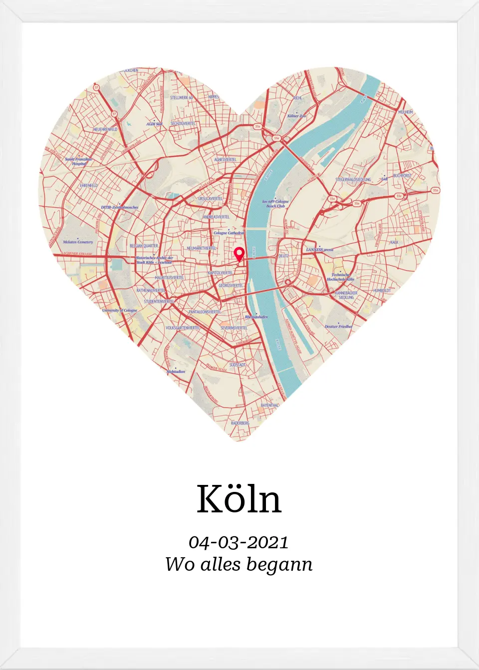 Geformte Stadtkarte