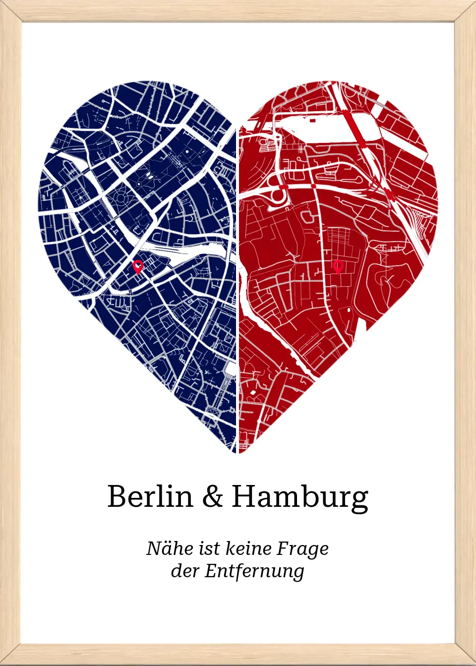 Geteiltes Herz Stadtkarte