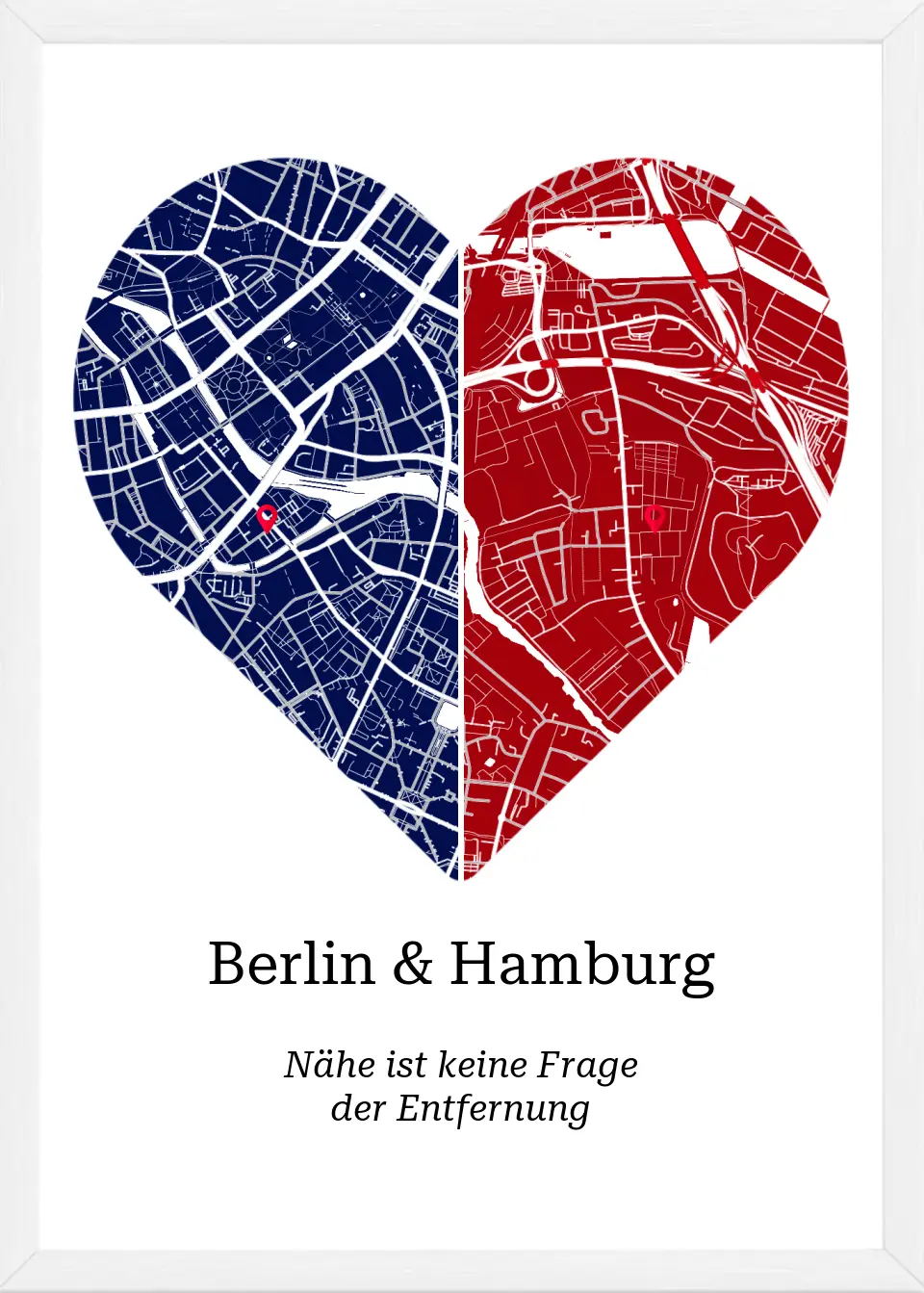 Geteiltes Herz Stadtkarte