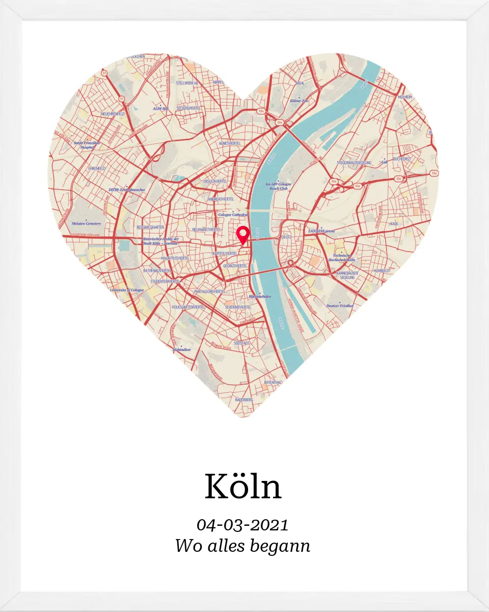Geformte Stadtkarte