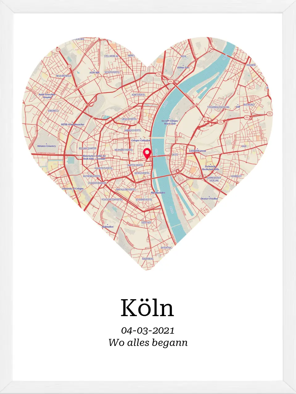 Geformte Stadtkarte
