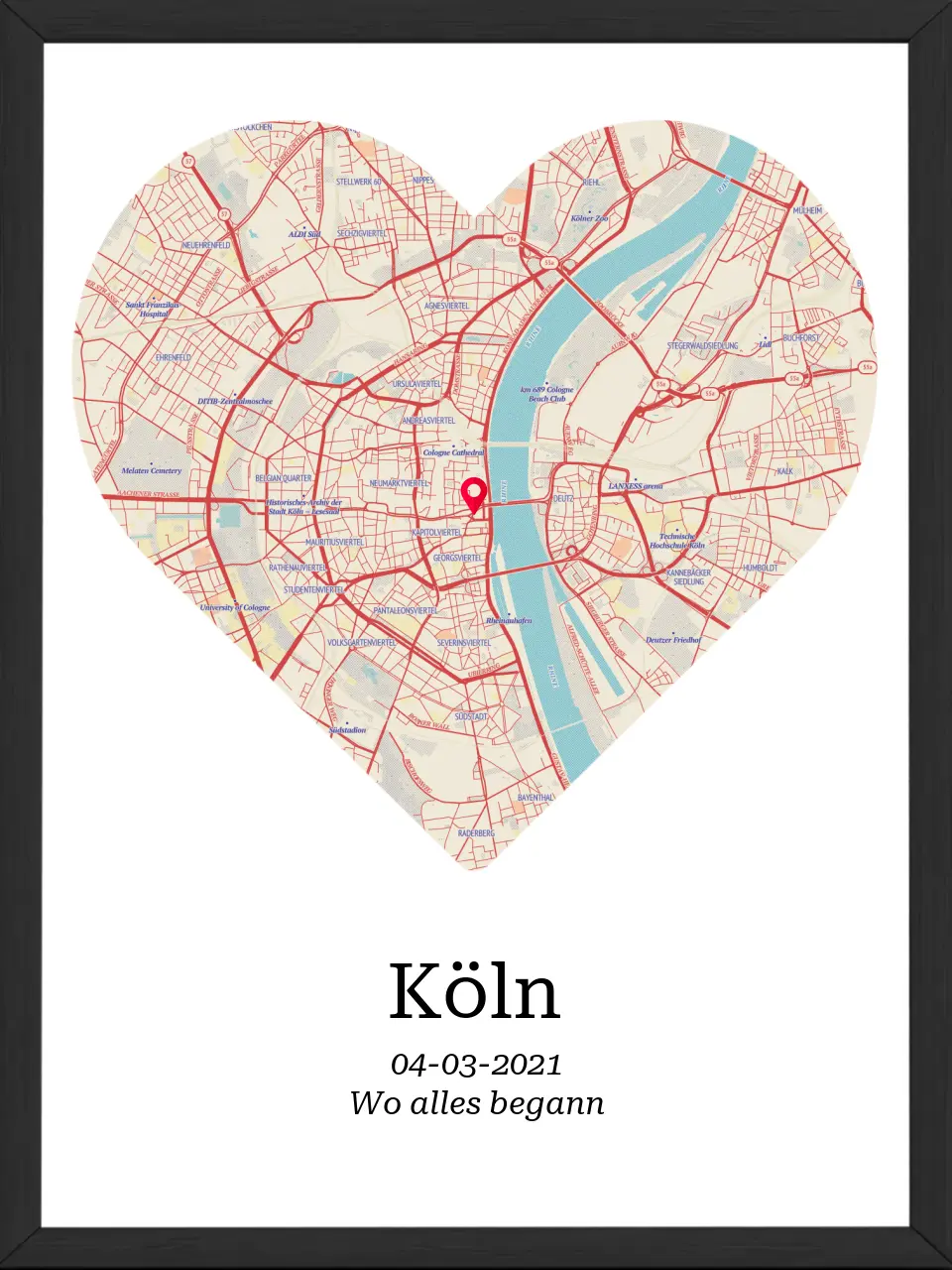 Geformte Stadtkarte