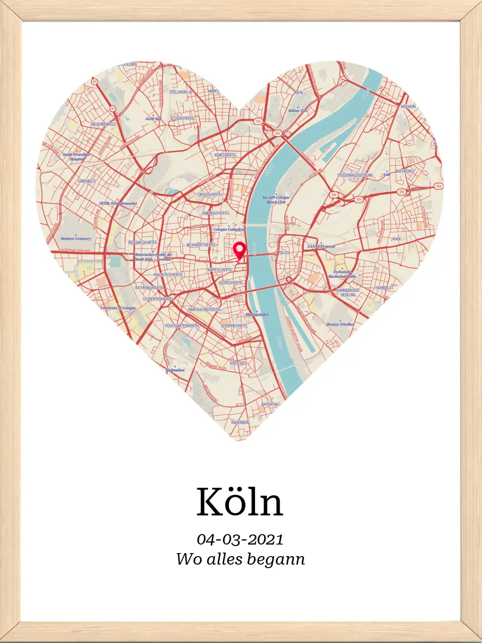 Geformte Stadtkarte