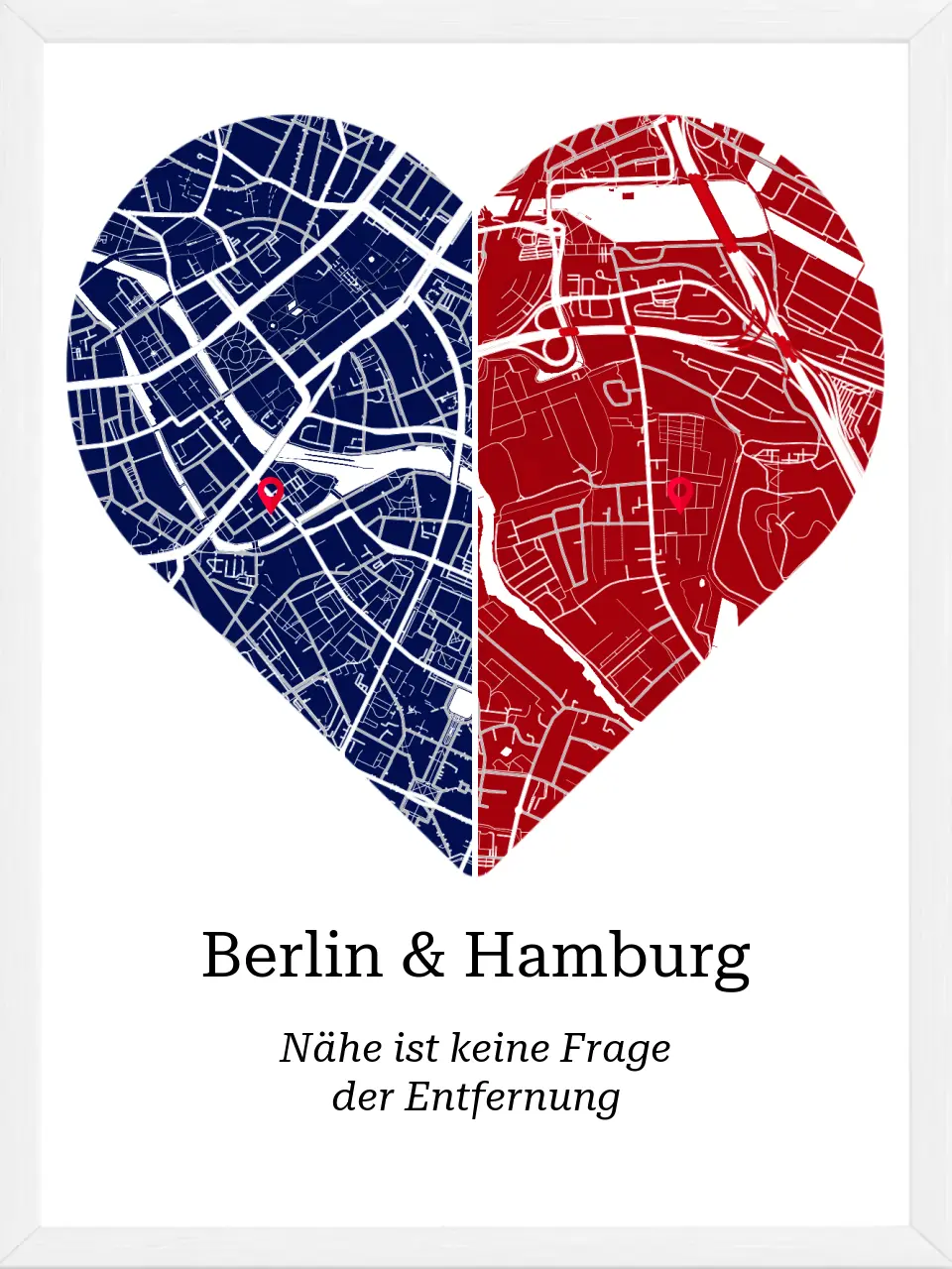 Geteiltes Herz Stadtkarte