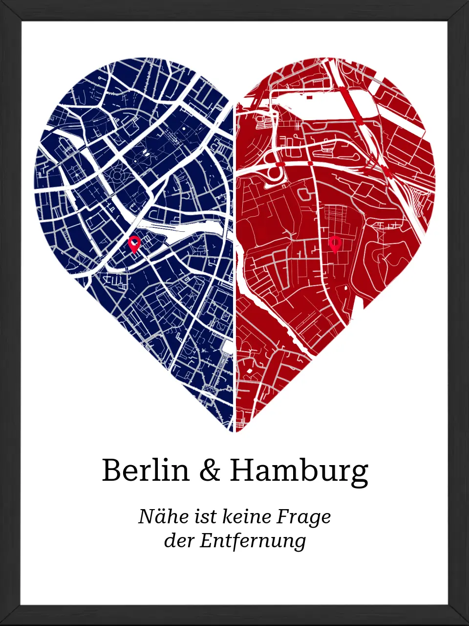Geteiltes Herz Stadtkarte