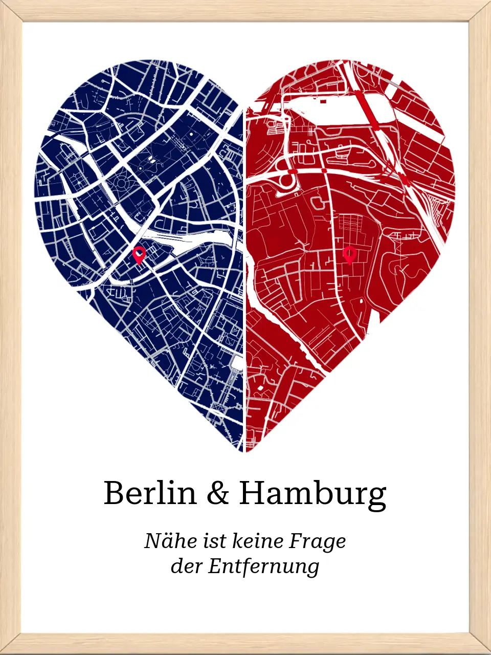 Geteiltes Herz Stadtkarte