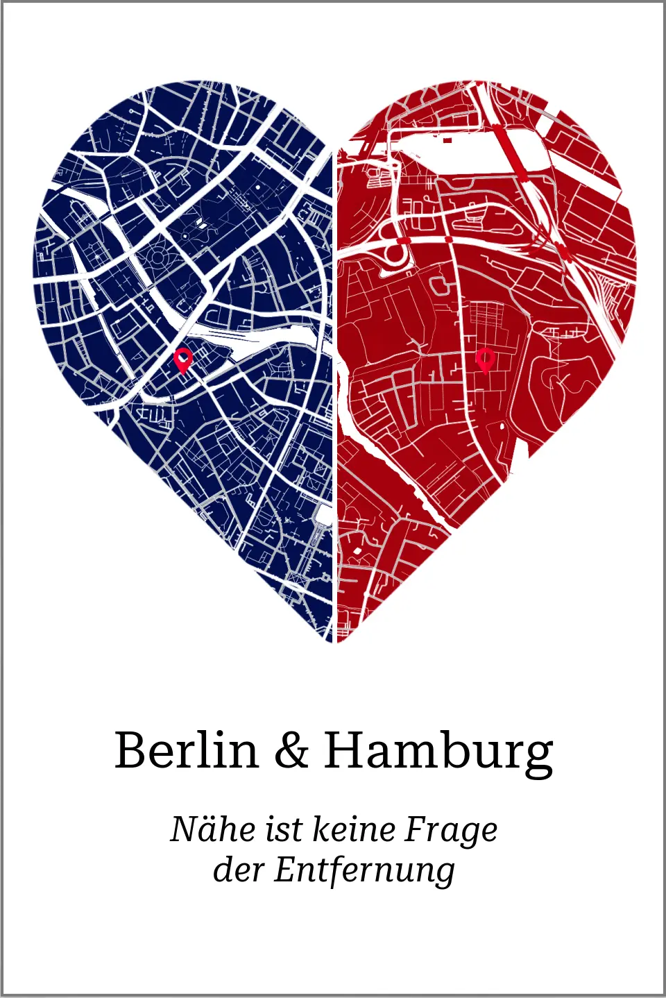 Geteiltes Herz Stadtkarte