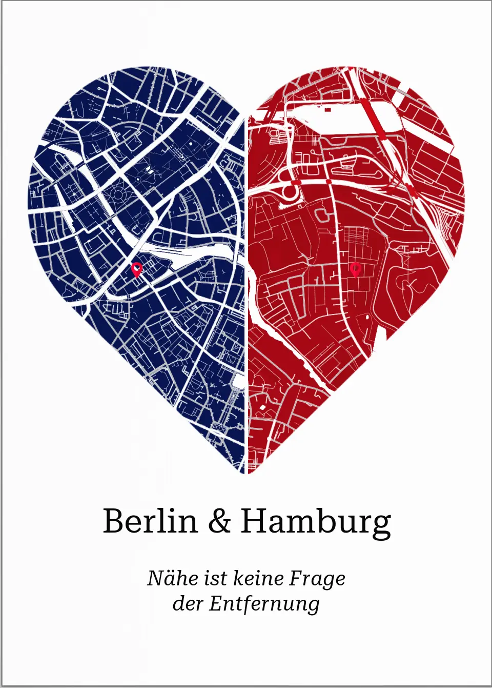 Geteiltes Herz Stadtkarte