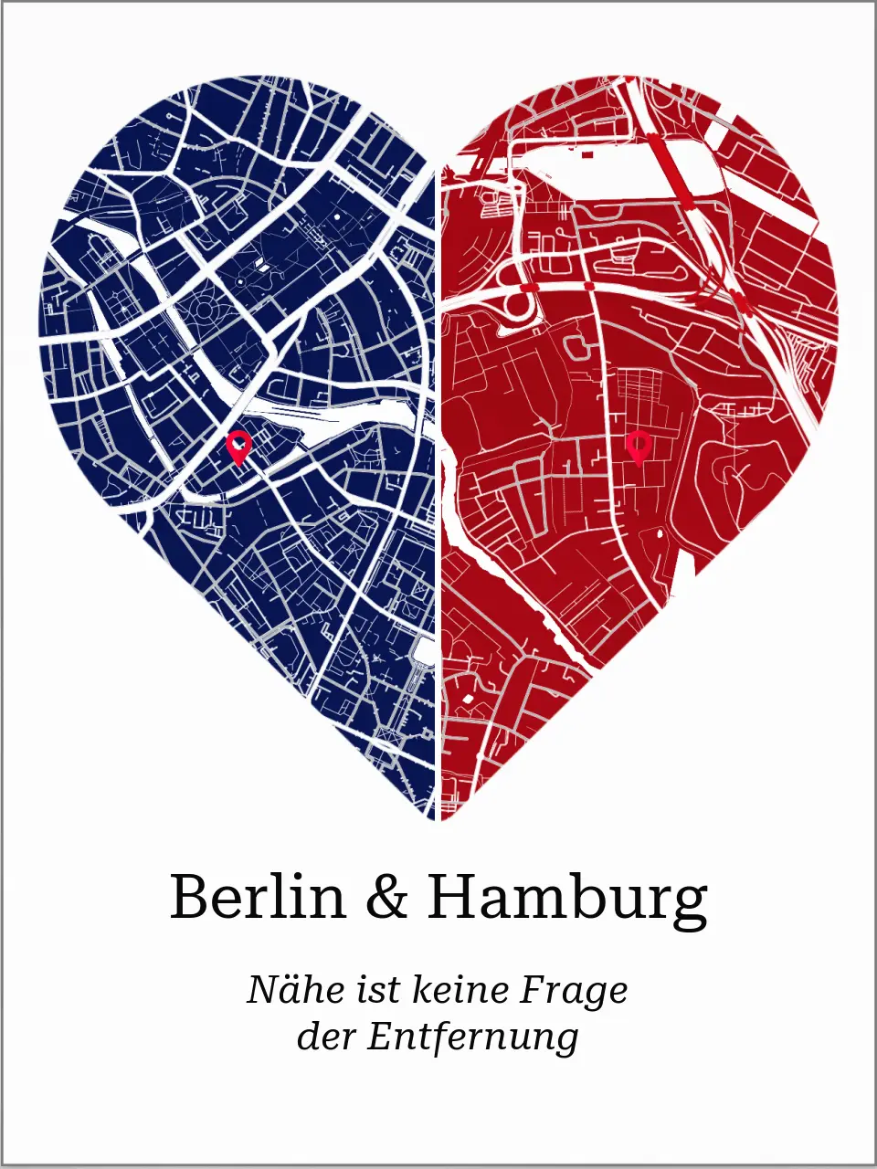 Geteiltes Herz Stadtkarte
