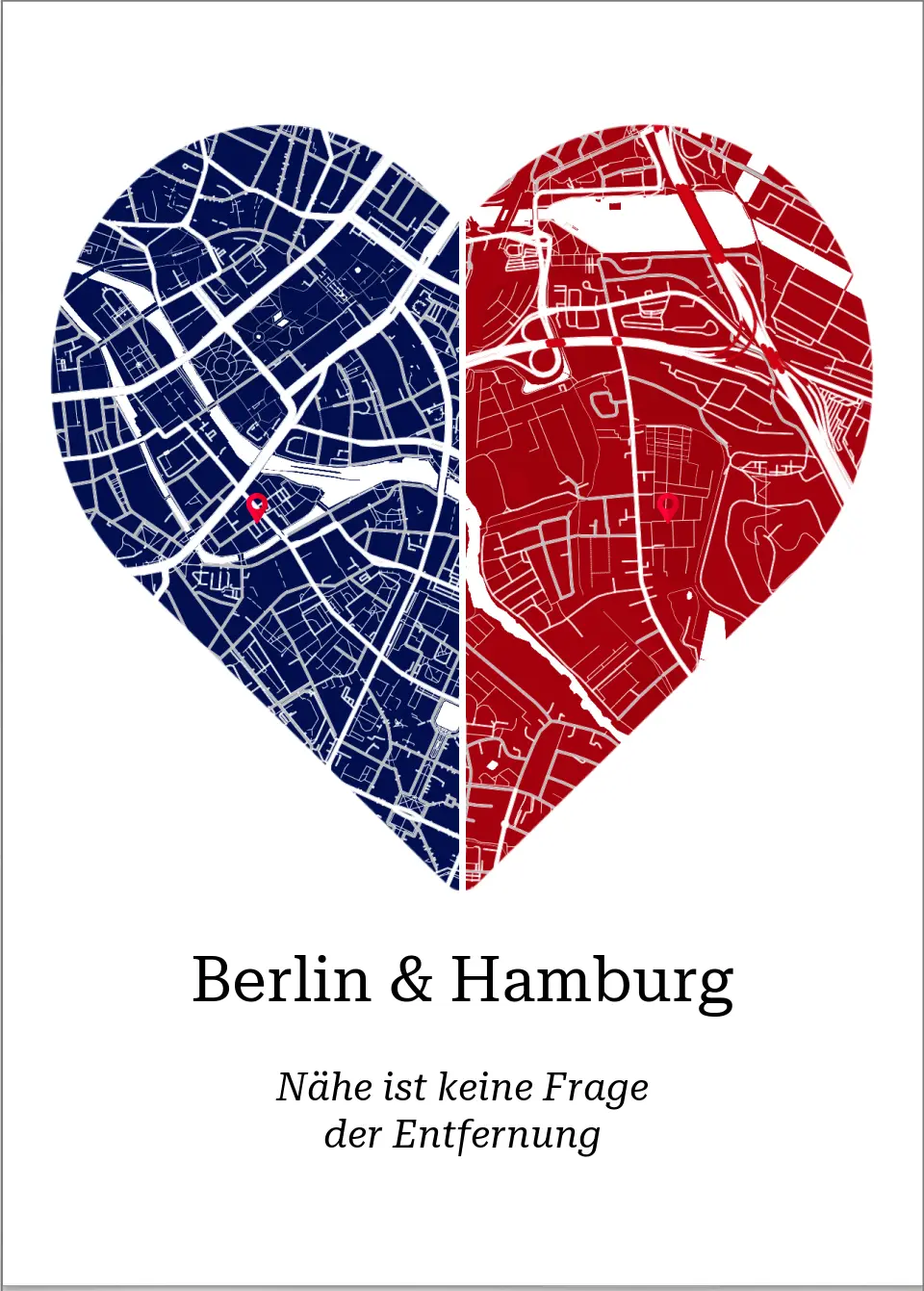 Geteiltes Herz Stadtkarte