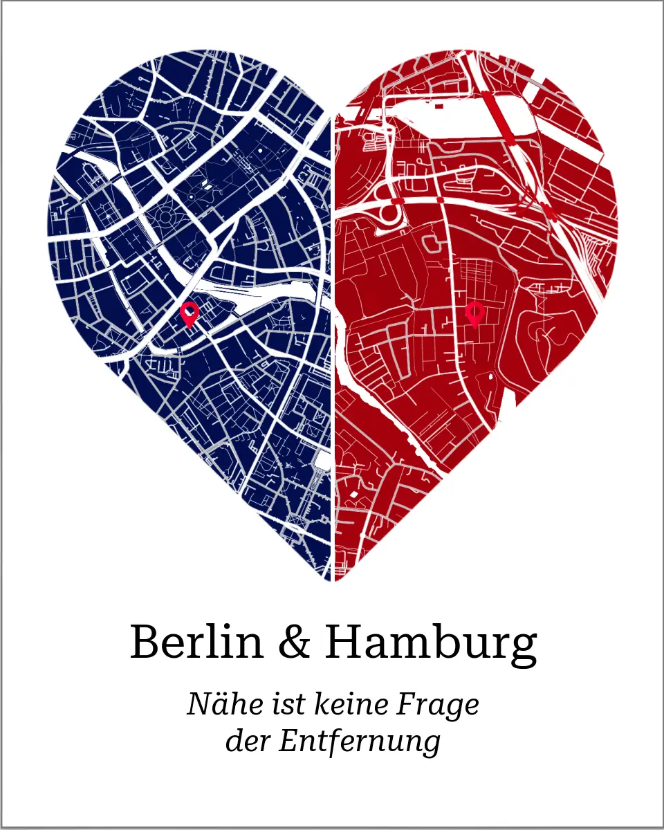 Geteiltes Herz Stadtkarte