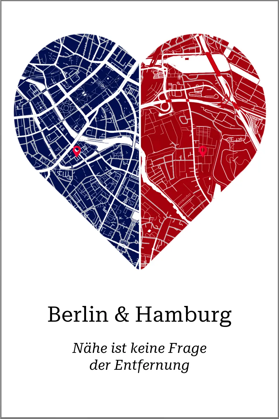 Geteiltes Herz Stadtkarte